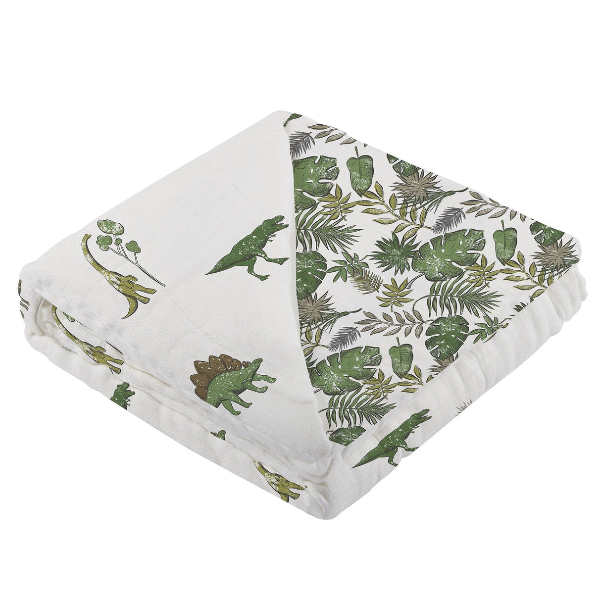 Dino Days and Tropical Forest Cotton Newcastle Blanket - HoneyBug
