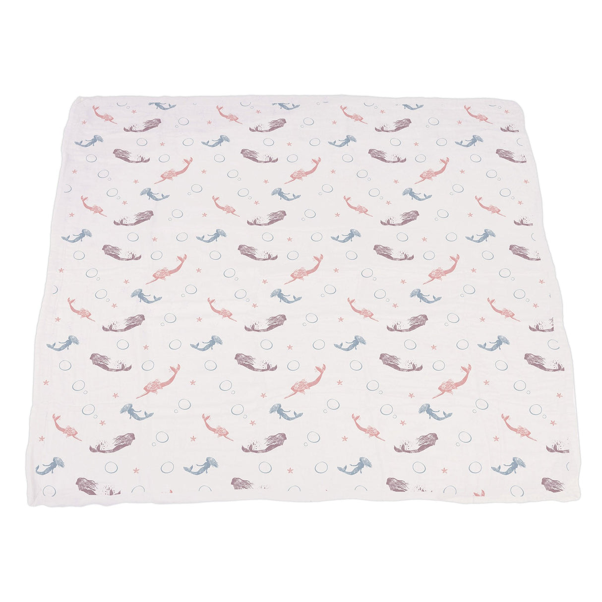 Mermaids and Scales Bamboo Muslin Newcastle Blanket - HoneyBug