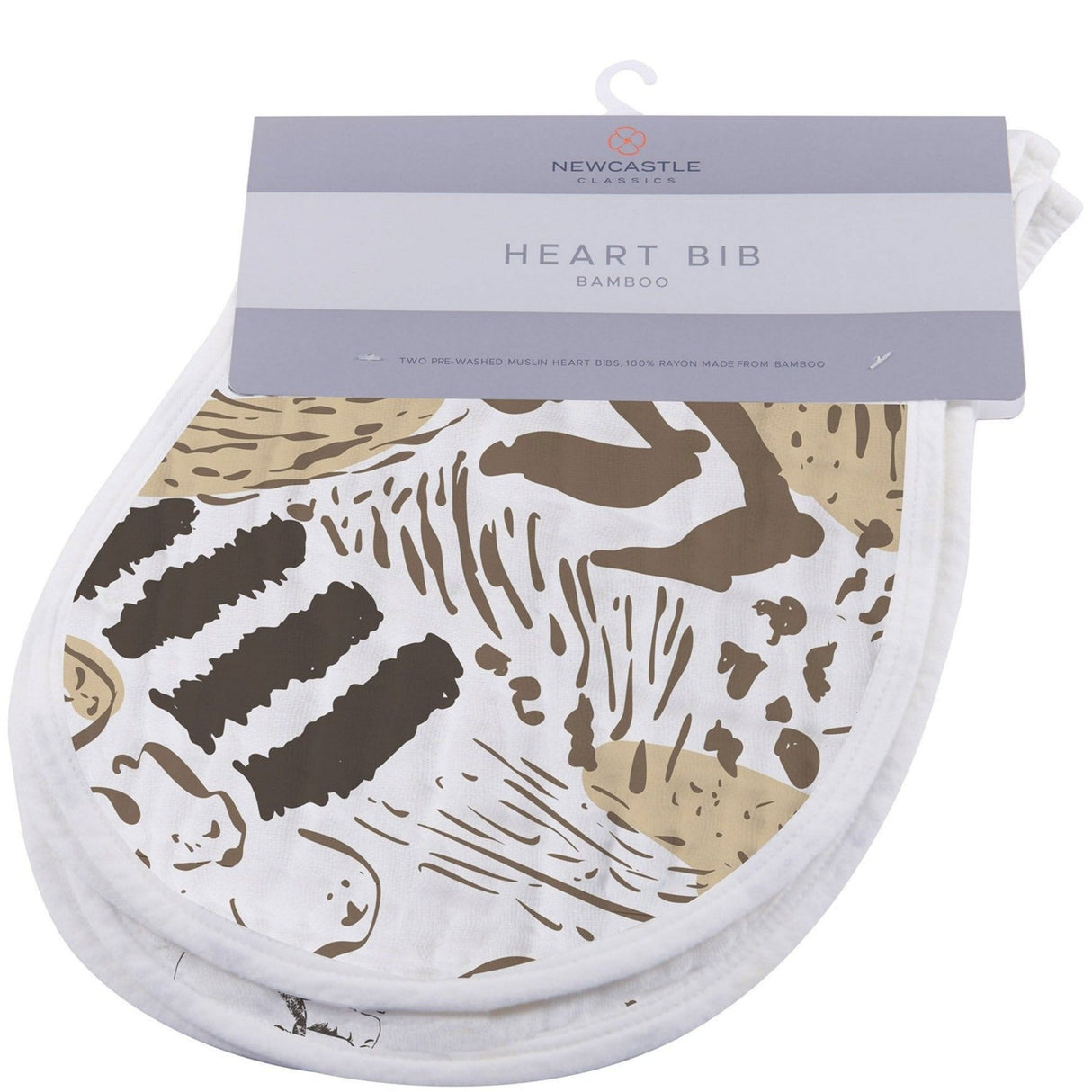 On The Savannah Heart Bib 2PK - HoneyBug