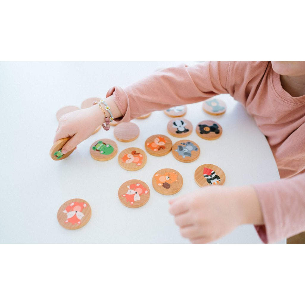 Woodland Matching Tiles - HoneyBug