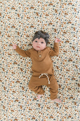 Harvest Floral Muslin Crib Sheet - HoneyBug 