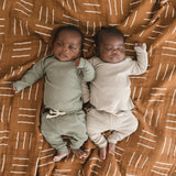 Mustard Mudcloth Muslin Quilt - HoneyBug 