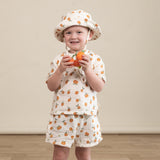 Organic Raglan Shirt & Shorts Set - Mandarin - HoneyBug 