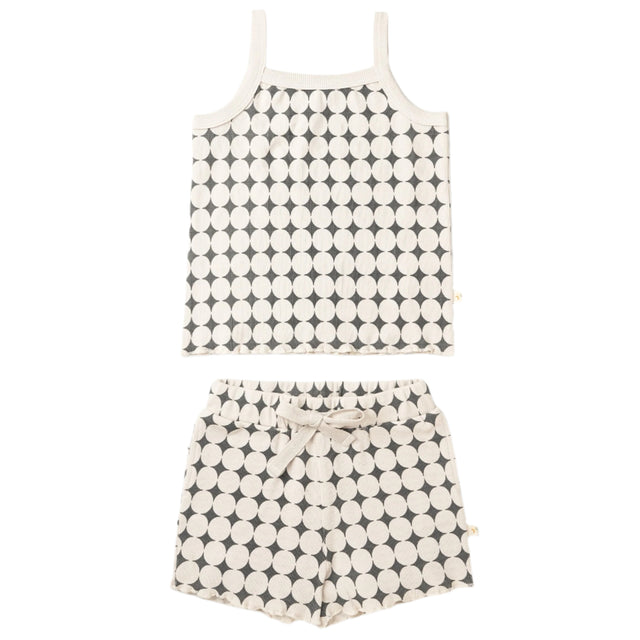 Organic Spaghetti Top & Short Set - Mod Dots - HoneyBug 