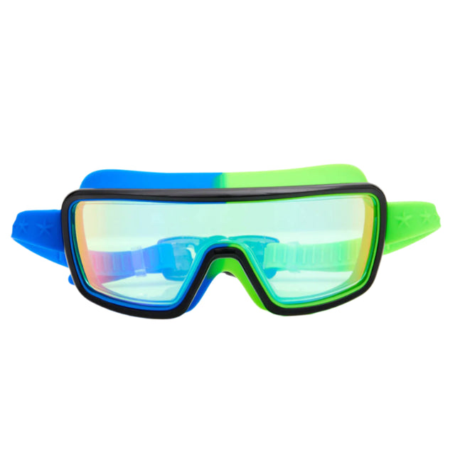 Cyborg Cyan Prismatic Kids' Swim Goggles - HoneyBug 