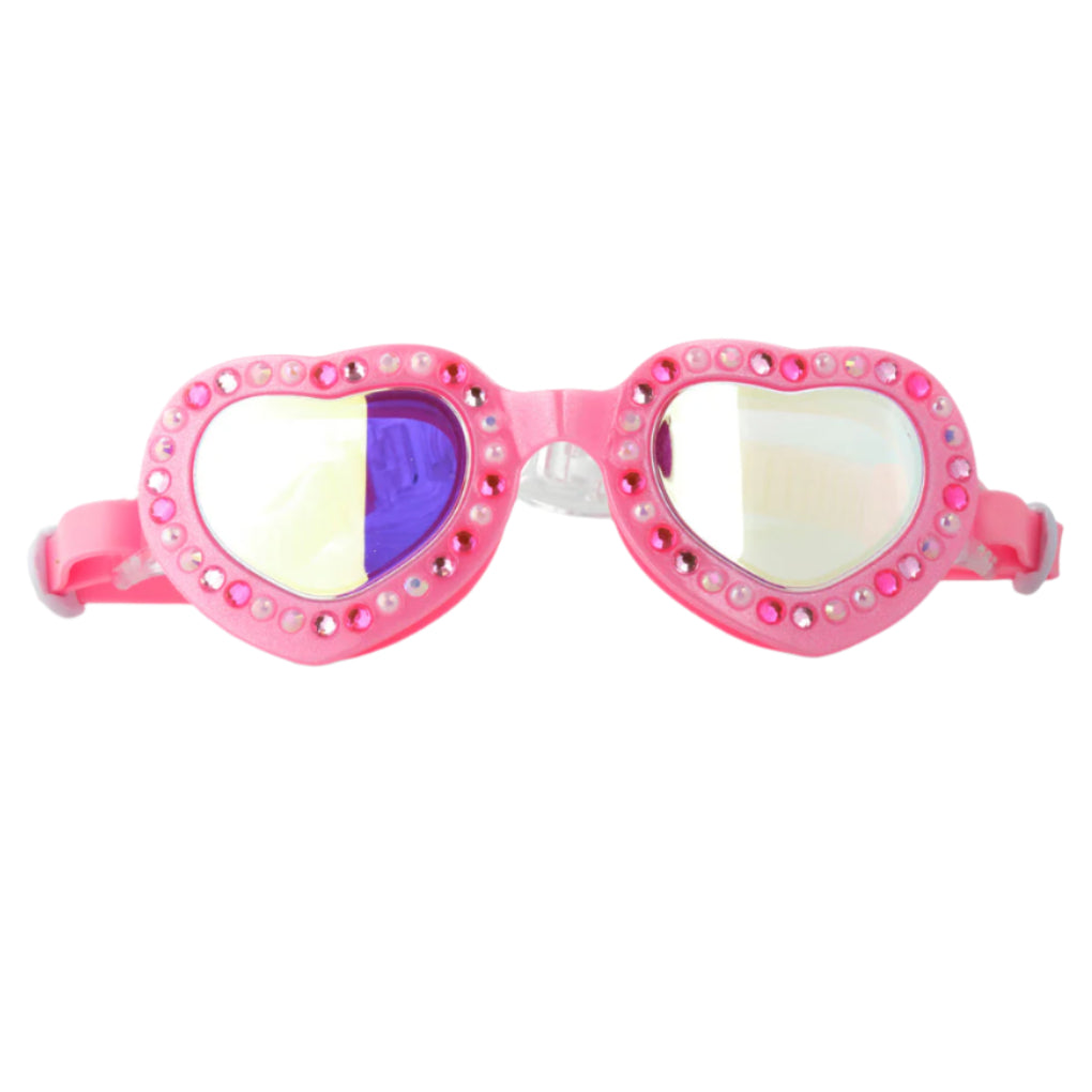Pink Lace Beautiful Bows Girl Kids' Swim Goggles - HoneyBug 