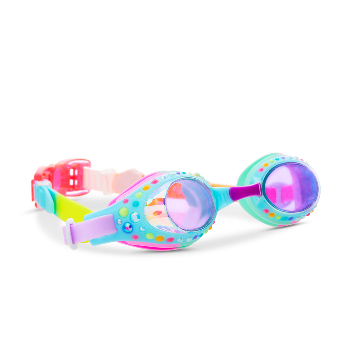 Barrier Reef Blue Tropical Getaway Girl Kids' Swim Goggles - HoneyBug 