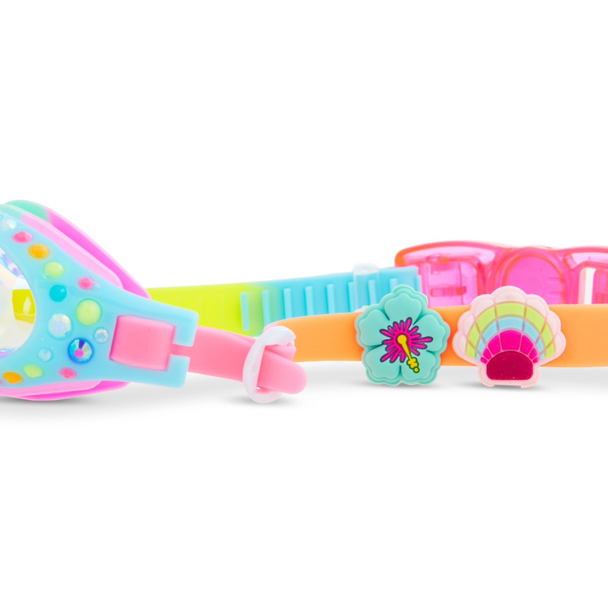 Barrier Reef Blue Tropical Getaway Girl Kids' Swim Goggles - HoneyBug 