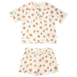 Organic Raglan Shirt & Shorts Set - Mandarin - HoneyBug 