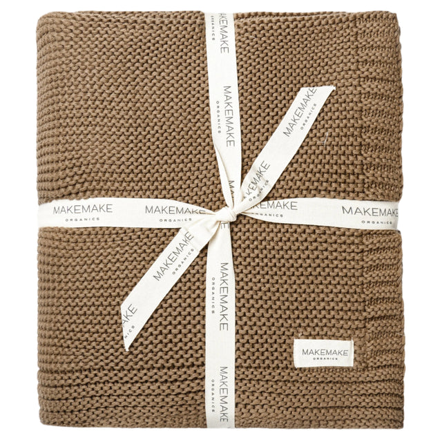 Chunky Knit Throw Blanket - Brown - HoneyBug 