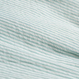 Organic Flutter Summer Dress - Green Stripes - HoneyBug 