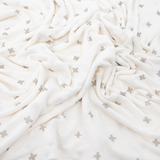 Stretch Knit Swaddle Blanket 2 Pack - Grey Cross - HoneyBug 