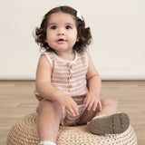 Organic Bubble Onesie - Dash Lines - HoneyBug 