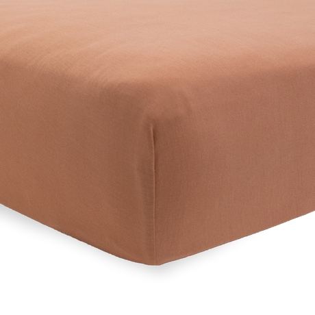 Stretch Knit Crib Sheet - Terracotta - HoneyBug 