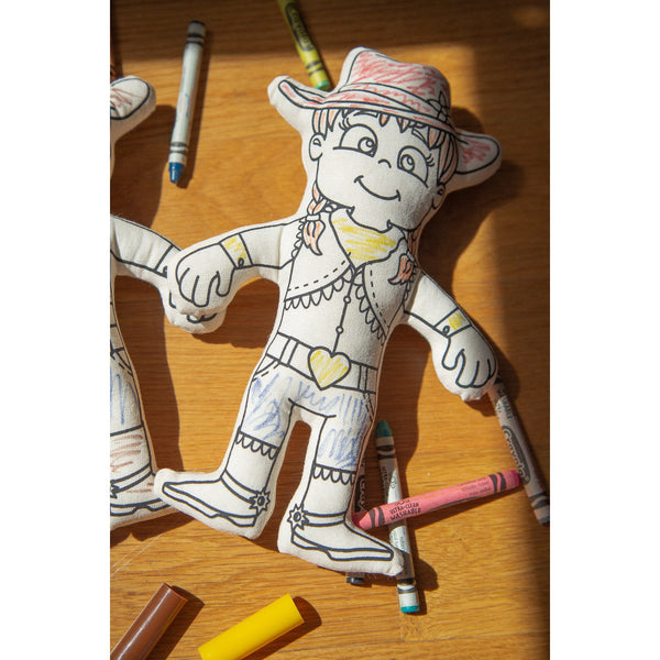 Color and Play Doll - Cowgirl - HoneyBug 