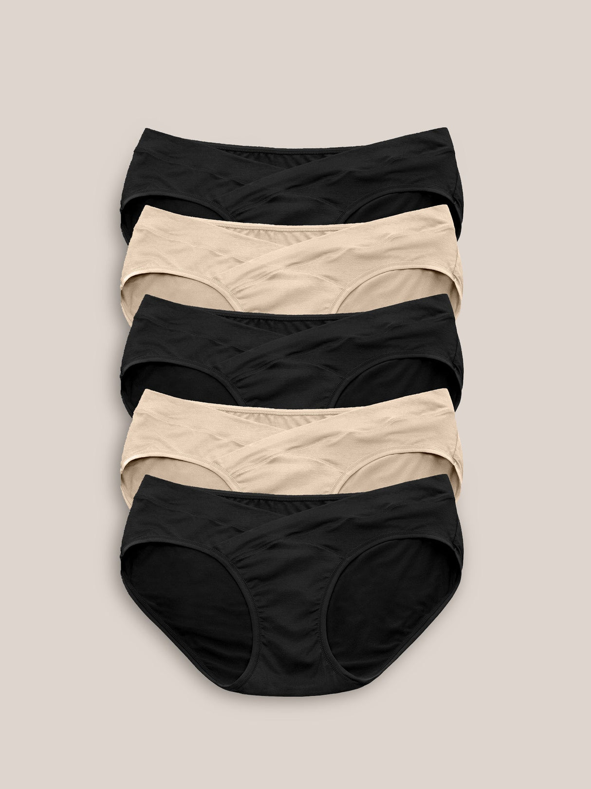 Under-the-Bump Bikini Underwear (5-Pack) | Low Rise Style - Neutrals - HoneyBug 