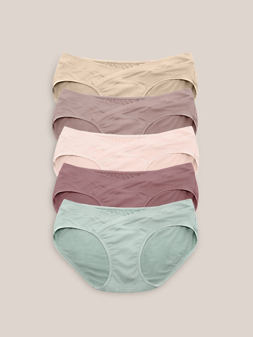 Under-the-Bump Bikini Underwear (5-Pack) | Low Rise Style - Assorted - HoneyBug 