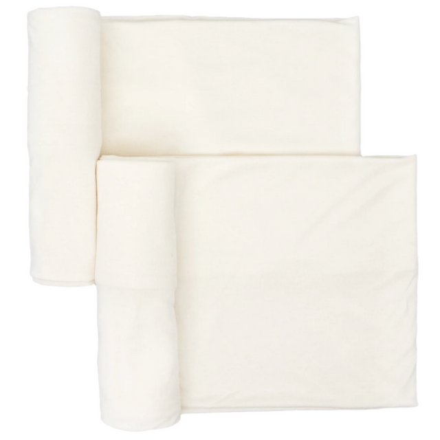 Stretch Knit Swaddle Blanket 2 Pack - White - HoneyBug 