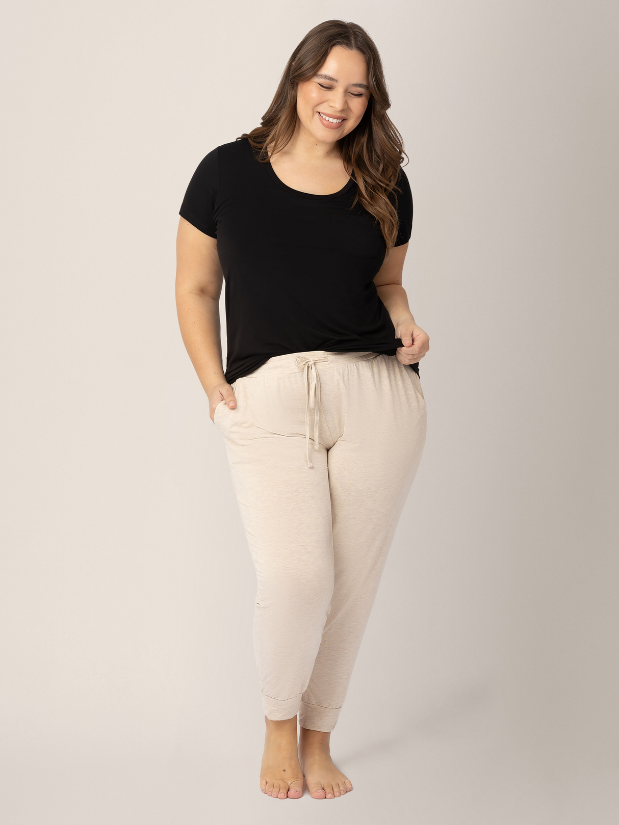 Everyday Maternity & Nursing T-shirt | Black - HoneyBug 