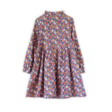 Girls Long Sleeves Dress with Front Ruffle | Garden Confetti - HoneyBug 
