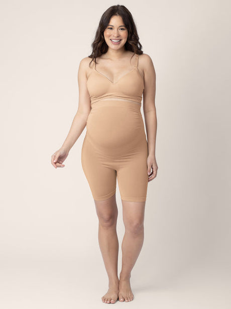 Bamboo Seamless No Rub Maternity Thigh Saver | Beige - HoneyBug 