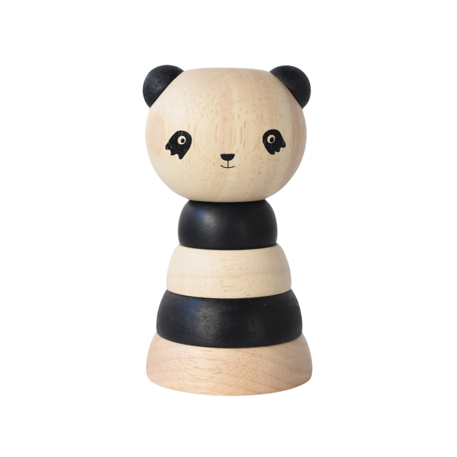 Wood Stacker - Panda - HoneyBug 