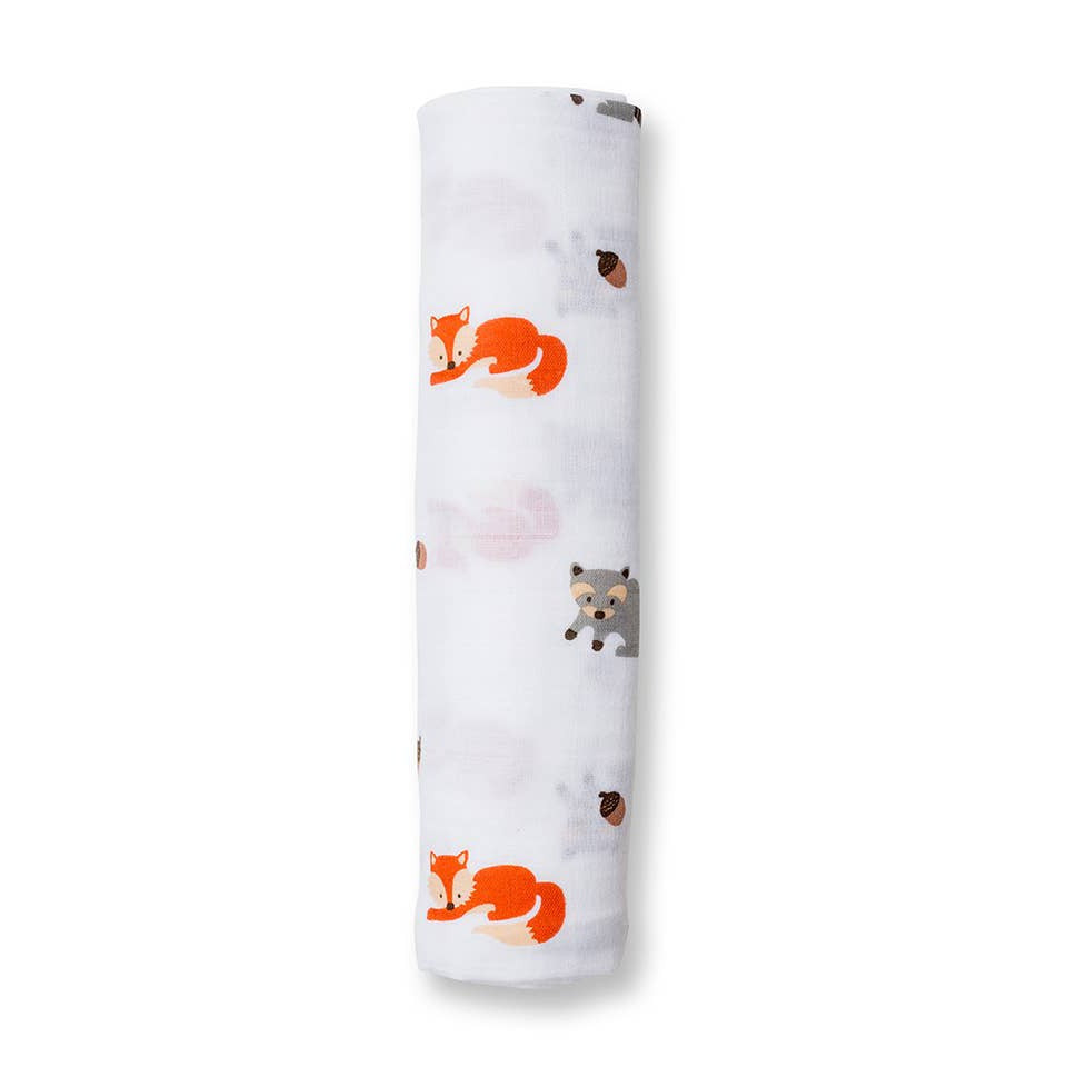 Classic Muslin Swaddle - Forest Friends - HoneyBug 
