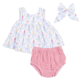 Ribbon Bouquets - Dress with Bow and Bloomer with Large Bow Set