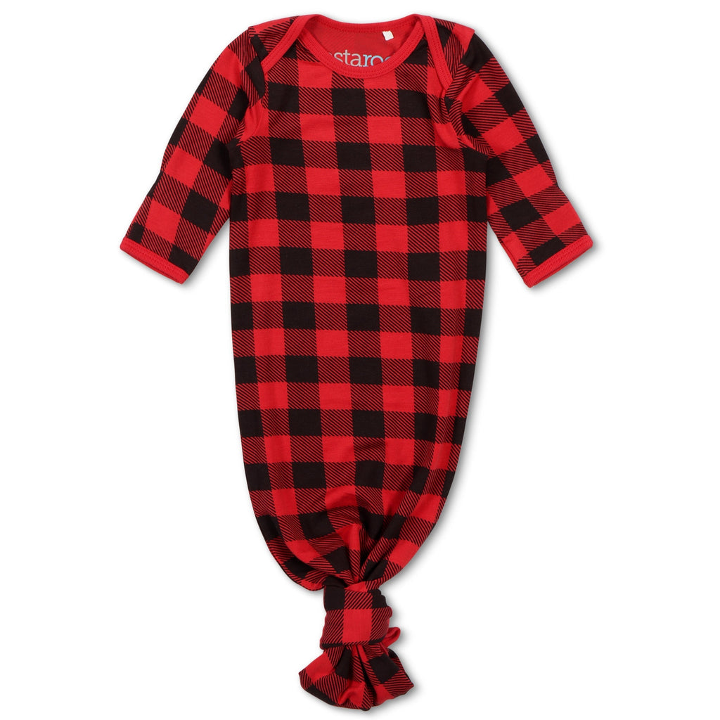 Black & Red Plaid Gown - HoneyBug 