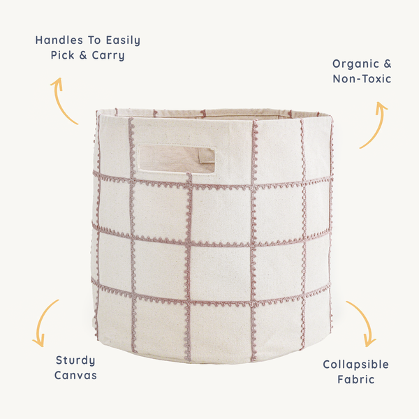 Storage Basket Mesh Lace - Pecan - HoneyBug 
