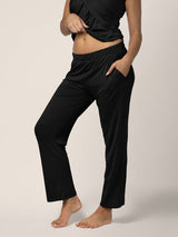 Davy Nursing & Maternity Pajama Set | Black - HoneyBug 
