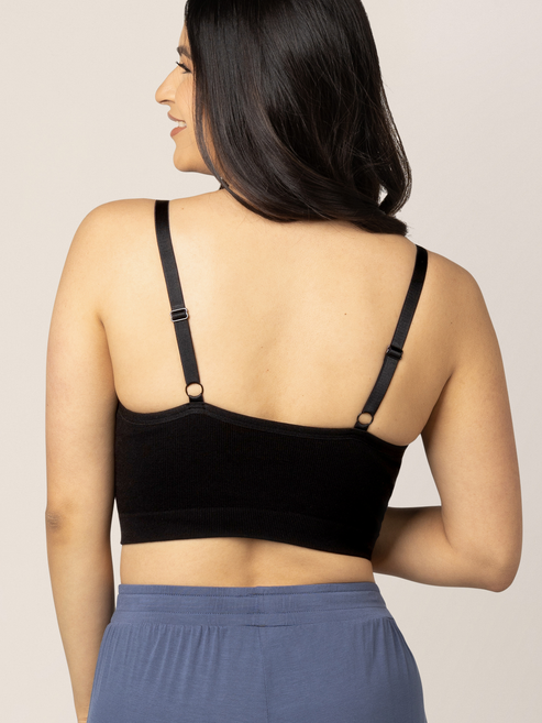 Sublime® Bamboo Hands-Free Pumping Lounge & Sleep Bra | Black - HoneyBug 