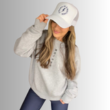 Strong as a mother™ Embroidered Trucker Hat - White - HoneyBug 