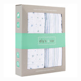 Pack N Play I Portable Crib Sheet Set - Dusty Blue Stars - HoneyBug 