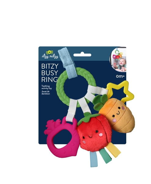Bitzy Busy Ring Teething Activity Toy - Veggie - HoneyBug 