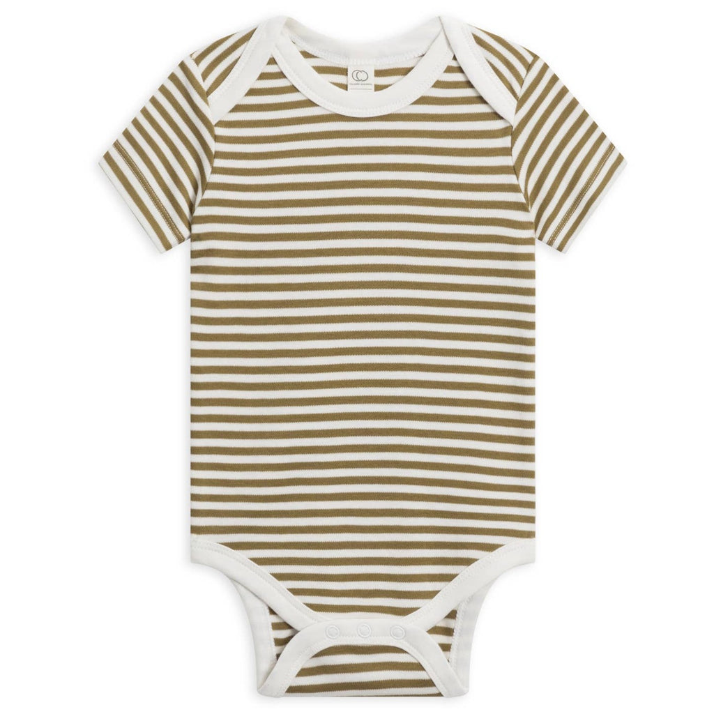 Afton Bodysuit - Greely Stripe + Herb - HoneyBug 