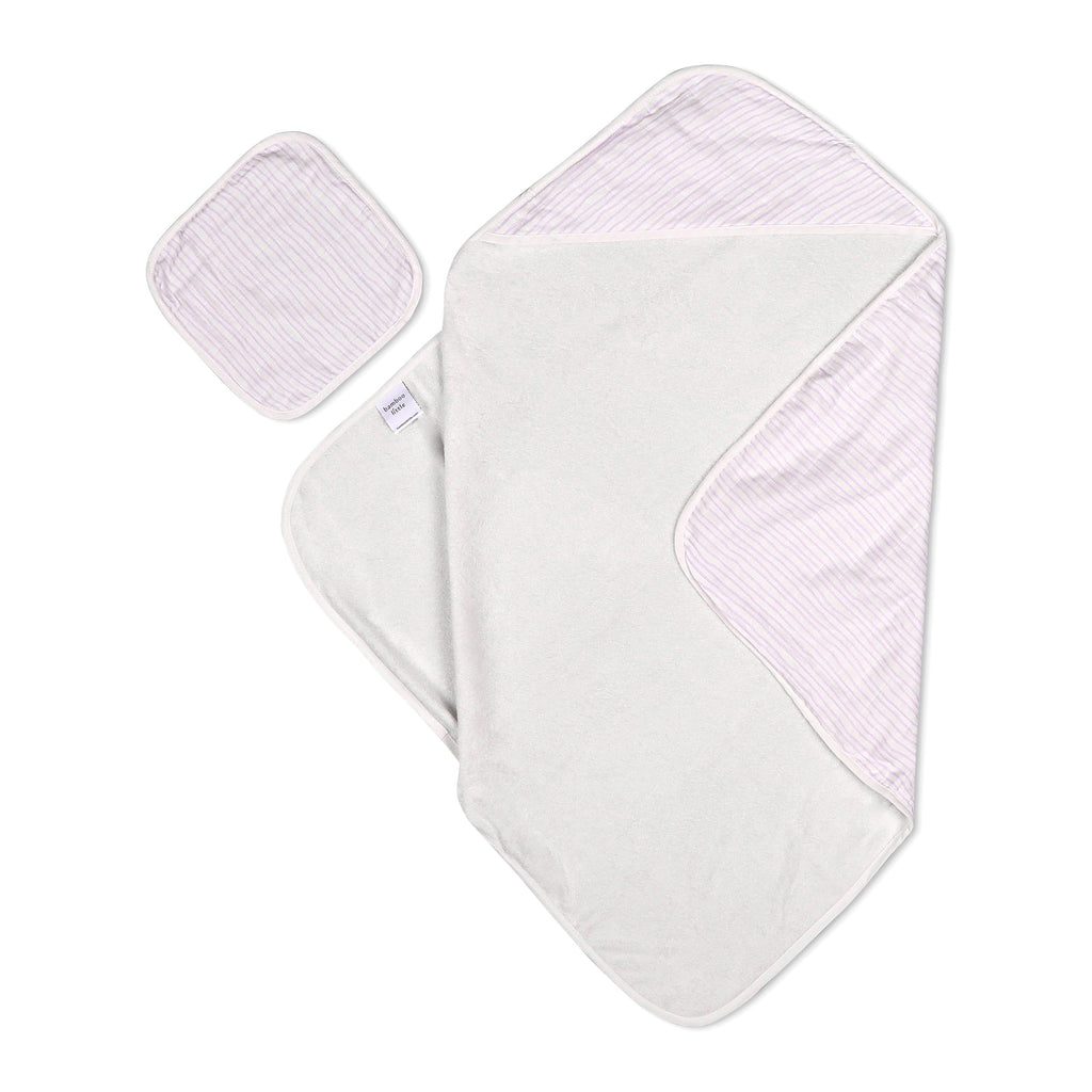 Lavender Wave Hooded Towel Set - HoneyBug 