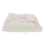 Luxury Duo Satin Border Blanket - Pink/Ivory