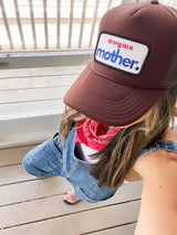 Strong as a mother™ Patch Trucker Hat - Mocha - HoneyBug 