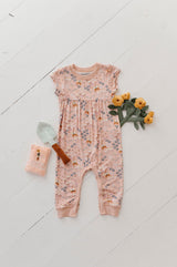 Girl's Short Sleeve Pant Romper - HoneyBug 