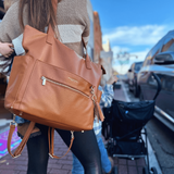 The Lillian Diaper Bag - Cognac