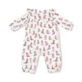 Ruffle Sleeve Romper - HoneyBug 