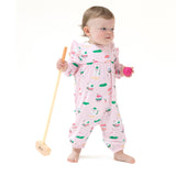 Ruffle Sleeve Romper - HoneyBug 