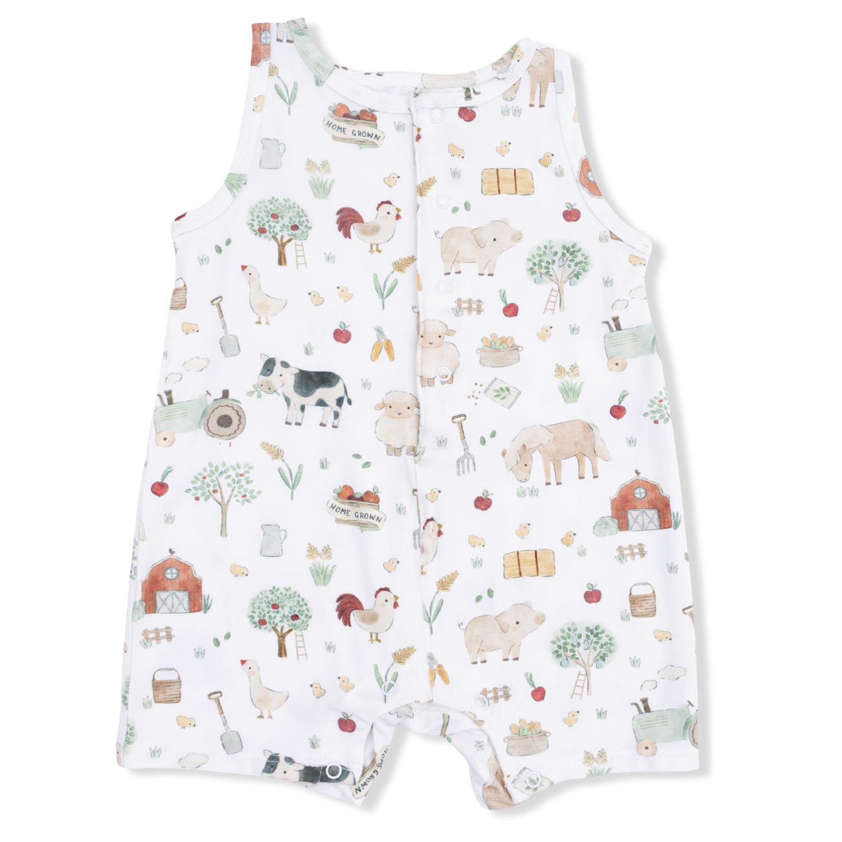 Cute Farm Animals Uni - Sleeveless Shortie Romper
