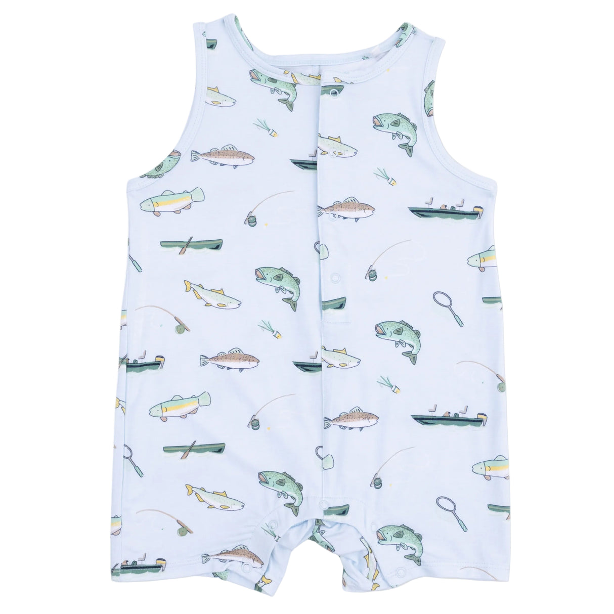 Fishing - Sleeveless Shortie Romper