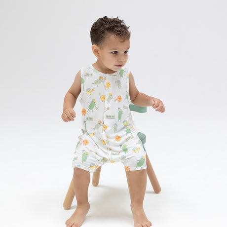 Pickles Playing Pickleball - Sleeveless Shortie Romper