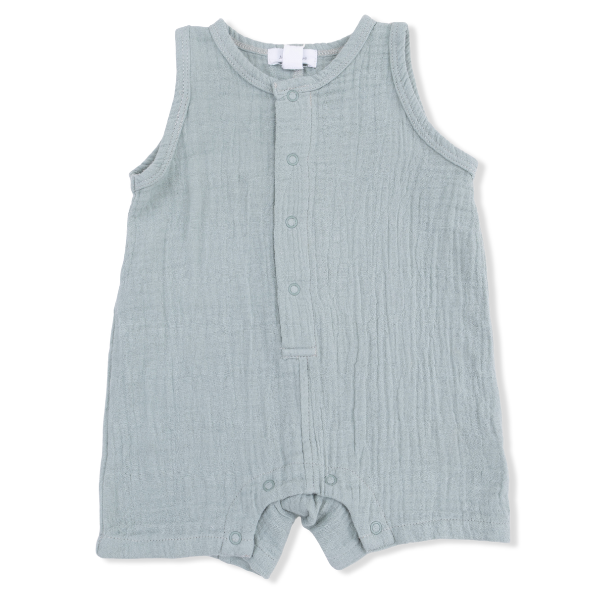 Solid Muslin Jadeite - Sleeveless Shortie Romper
