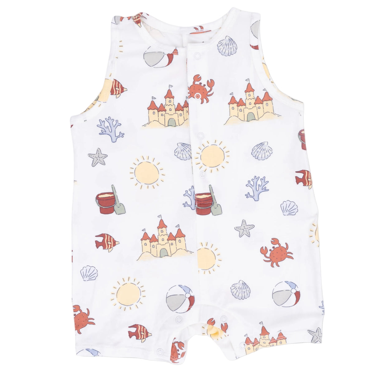 Sunny Sandcastles - Sleeveless Shortie Romper
