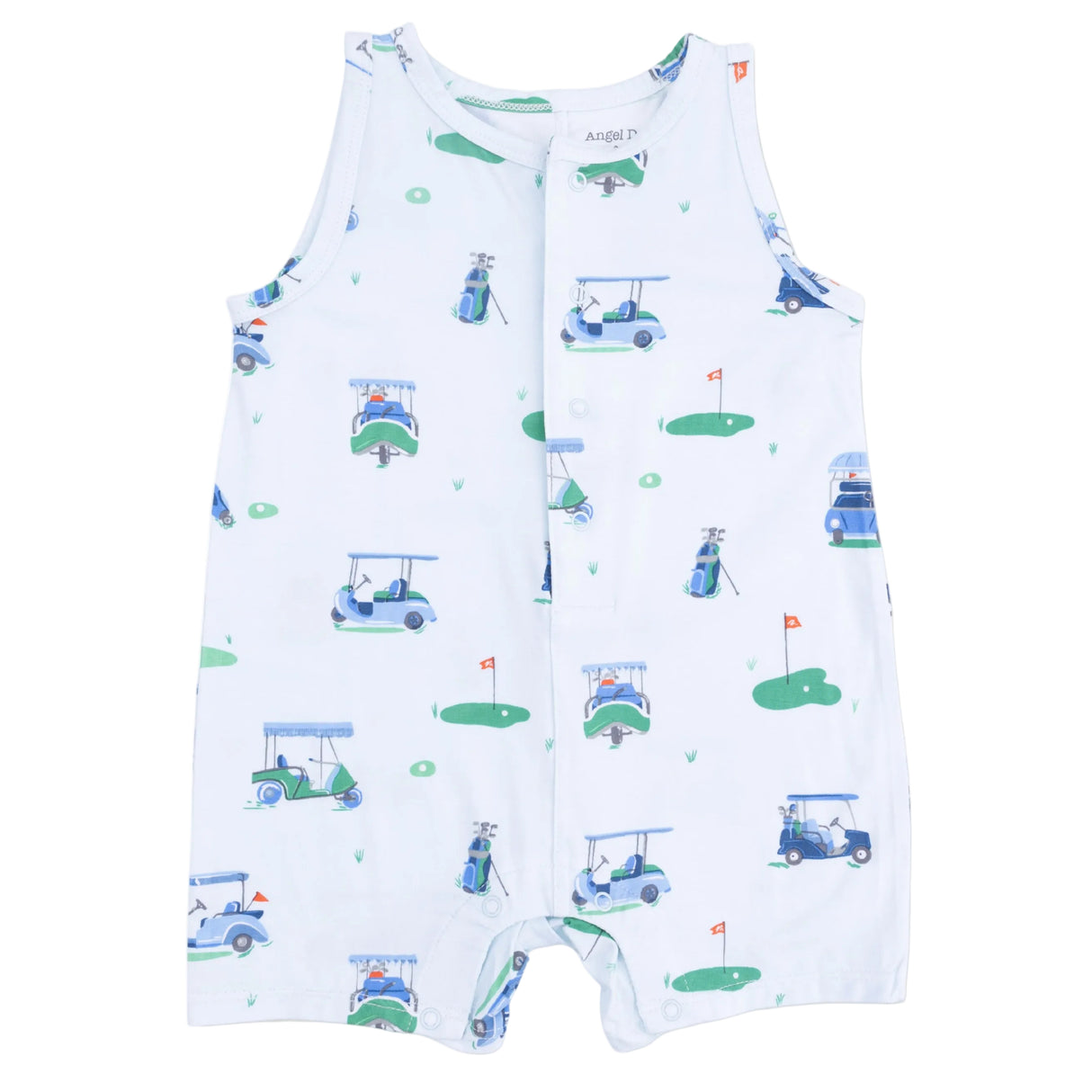 Vintage Golf Carts Blue - Sleeveless Shortie Romper