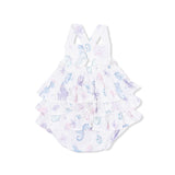 Floral Sea Creatures - Ruffle Sunsuit